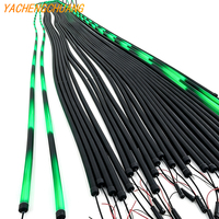 Lampu Tali Neon Silikon Hitam D22 360 Derajat Bersertifikasi UKCA RoHS CE FCC RGBIC Dapat Mengubah Warna untuk Bar, DJ, Panggung, Pesta