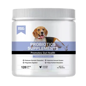 Vente en gros de suppléments multi-vitamines pour chiens et chats Para Pet Probiotic Gut Digestive Health Blend Fournisseur OEM de suppléments pour animaux de compagnie