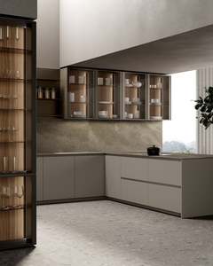 Mueble de Cocina Moderno con Puerta y Panel de MDF en Acabado Gris Claro para Uso en Hogares Contemporáneos - Product Image 3