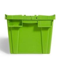 Conteneur en plastique PP TSS-TBX, épaisseur 2,5 mm, avec couvercle intégré, parois solides, écologique, empilable, emboîtable, capacité de charge 55 L, 40 kg, boîtes