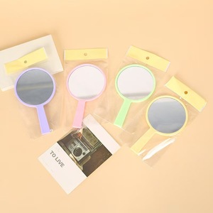 Portable Handheld Makeup <b>Mirror</b> Round <b>Plastic</b> Handle Silver <b>Mirror</b> Multi Size Beauty Salon Cosmetic Use - Product Image 3
