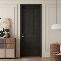 Porte intérieure moderne en bois massif pour chambre froide, porte de chambre en bois ignifugée et étanche, pré-montée pour portes principales de maisons