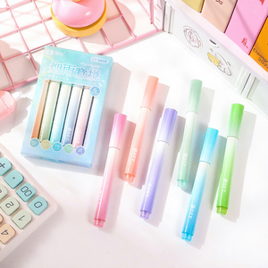 Nouveaux surligneurs de couleur dégradée, lot de 6, surligneurs <span class=keywords><strong>pastel</strong></span> doux pour les yeux, pour les étudiants, les journaux et le bureau - Product Image 2