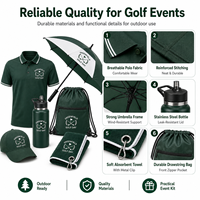 Paquete de Inicio de Uniforme para Club de Golf con Chaqueta Polo, Bolsa de Lona, Gorras Personalizadas, Botella, Guante, Toalla y Accesorios para Jugadores