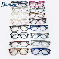 Montures de lunettes optiques en acétate mélangé en gros, en stock, pour hommes et femmes, style classique, Monturas Ópticas