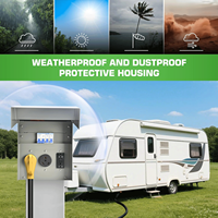 Boîtier de prise RV, panneau électrique RV NEMA TT-30R - Étanche pour prise RV/EV 125/250V, camping-car, remorque, voiture électrique
