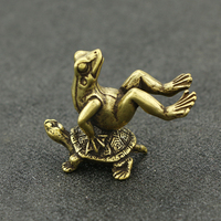 Usine en gros Antique en laiton tortue dos grenouille ornements antique en laiton massif tortue grenouille thé animal encens bâton