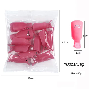 10 pièces/sac <span class=keywords><strong>pince</strong></span> de retrait acrylique pour ongles enlever UV LED Gel vernis violet rose <span class=keywords><strong>manucure</strong></span> outils fournitures pour ongles pour les professionnels - Product Image 6
