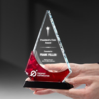 Trofeo de Cristal en Blanco al por Mayor, Premio Personalizado con Logotipo 3D, Medallas y Placas con Base Negra