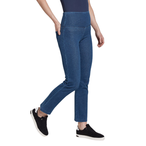 2024 pantalones de mezclilla azul oscuro vintage recto suelto casual jeans de mujer fabricantes venta directa al por mayor legging de mezclilla de mujer - Product Image 4