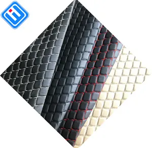 Quilting Bordir PVC Kulit Imitasi untuk Tikar Mobil, Penutup Kursi Mobil dan Penutup Kursi Sepeda Motor, Dll.