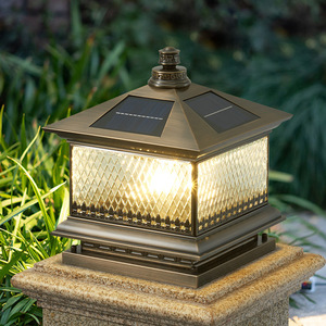 Lámpara Solar de Poste de Aluminio LED para Exteriores, Impermeable, para Pilar, Valla, Puerta, Jardín, Patio, Iluminación de Muelles - Product Image 2
