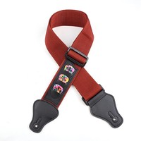 Bracelet en PP de 50*166cm personnalisé avec support de médiator pour guitare électrique acoustique en cuir PU