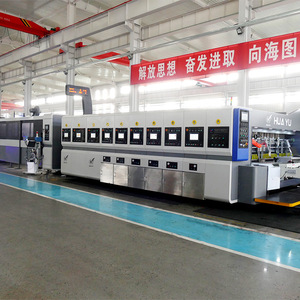 Machine d'impression de cartons haute vitesse Huayu Machinery Equipment avec découpe, rainurage et collage intégrés pour l'emballage - Product Image 1