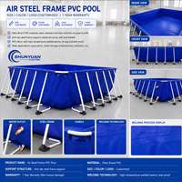 Bassin gonflable commercial portable en PVC sur mesure pour pisciculture, réservoir de stockage d'eau en bâche pour aquaculture et natation
