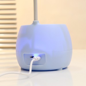 Pen Holder With Led Light Usb <b>Charging</b> Round Plastic Design For Student Study Desk <b>Lamp</b> - Product Image 3