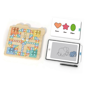 Jouet éducatif pour enfants <span class=keywords><strong>en</strong></span> bois, <span class=keywords><strong>crocodile</strong></span> 2-<span class=keywords><strong>en</strong></span>-1 avec écran LCD, tablette d'écriture et de <span class=keywords><strong>dessin</strong></span>, et jeu d'échecs volant - Product Image 6