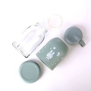 Gobelet à eau en verre à double paroi avec logo imprimé portable pour enfants, bouteille isotherme mignonne avec corde de levage pour la rentrée scolaire, publicité - Product Image 6