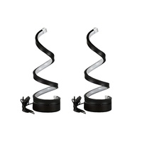 Lampe de table LED spirale moderne exclusive 2025 pour e-commerce transfrontalier, lumière d'ambiance, alimentation USB, commande par bouton-poussoir pour chambre à coucher