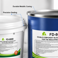 FD-8000 FEIDU Adhésif silicone transparent bicomposant pour verre isolant, durcissement neutre, étanchéité secondaire, construction