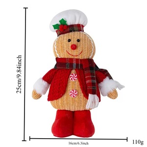 Großhandel Plastik-Lebkuchenmann Weihnachtsdekoration Niedliche Handgefertigte Umweltfreundliche Musikalische Tischornamente für Zuhause & Geschenke - Product Image 2