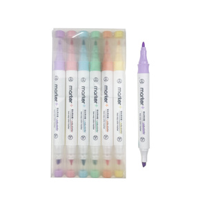 Two Way Custom Vivid Fluorescent Color Marker Highlighter Pen Set - Product Image 3