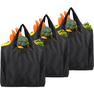 Sac de transport pliable personnalisé, léger, réutilisable, en polyester, écologique, pour le rangement, les courses, les voyages, les courses d'épicerie - Product Image 1