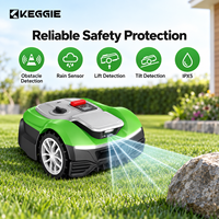 Tondeuse robot KEGGIE CE RoHS avec caméra, 3000m², 4.0Ah, largeur de coupe 22cm, hauteur de coupe 25-60mm, 8 niveaux de réglage, cartographie WiFi, IPX5, 60dB