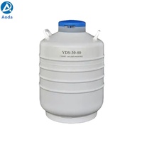 AODA YDS-10 10L Conteneur portable en alliage d'aluminium pour azote liquide, petit réservoir Dewar LN2, stockage cryogénique de sperme animal de haute qualité pour laboratoire et applications esthétiques