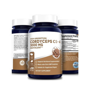 Chất lượng cao bổ sung chiết xuất thảo dược 3000mg Cordyceps Sinensis chiết xuất Capsule - Product Image 1