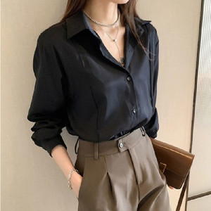 Top Versatile da <span class=keywords><strong>Donna</strong></span> con Maniche Lunghe, Indossabile Come Strato Base e Poi Sovrapposto con una Camicia Come Capo Esterno - Product Image 2
