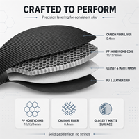 Raquette de pickleball en fibre de carbone T700 à marque privée, fournisseur OEM avec design personnalisé imprimé UV