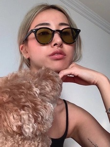 LMAMBA 20059 2024 Nouvelles Lunettes de Soleil Rondes de Haute Qualité avec Logo Personnalisé, Montures en Plastique, Design Original, pour Femmes et Hommes - Product Image 3