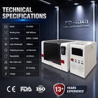 Mini machine de découpe laser à fibre 800W 1200W 4040 refroidie par air pour la découpe de bijoux en acier inoxydable et de métaux