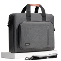 Sac pour ordinateur portable personnalisé de marque, 15,6 pouces, noir et gris, grande capacité, sac de voyage d'affaires pour hommes et femmes, sacoche