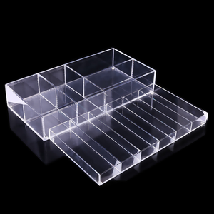Organisateur <span class=keywords><strong>de</strong></span> cosmétiques en acrylique transparent, boîte <span class=keywords><strong>de</strong></span> <span class=keywords><strong>rangement</strong></span> Premium, avec diviseur <span class=keywords><strong>de</strong></span> tiroirs du <span class=keywords><strong>bureau</strong></span> et à la maison, plateaux hermétiques pour la chambre à coucher - Product Image 6