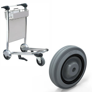 Fabriek Direct 7 Inch Duurzaam Zware Anti-Statische Tpr 180Kg Luchthaven <span class=keywords><strong>Trolley</strong></span> Draaibare Rollende Vliegtuig Bagage Kar Wiel Alleen - Product Image 6