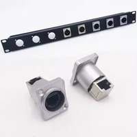 Panneau de brassage vierge 1U 19 pouces 12 ports de type D, pré-perforé pour connecteurs audio-vidéo XLR avec support