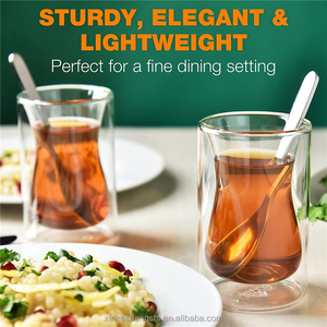 Tazze da tè turche in vetro trasparente da 6oz, tazza da caffè a doppia parete in vetro trasparente, <span class=keywords><strong>bicchieri</strong></span> isolati a doppia parete in vetro trasparente - Product Image 4