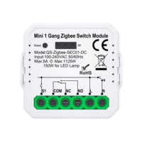 Module d'interrupteur mural DIY NC/NO/COM à double pôle en aluminium et PC, compatible Zigbee 3.0, pour systèmes de chauffage et de climatisation domestiques