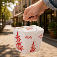 Maßgefertigte Größe Kraftpapier Braune Take-Away Lebensmittelbehälter Einweg-Lebensmittelverpackungsbox für Essen zum Mitnehmen