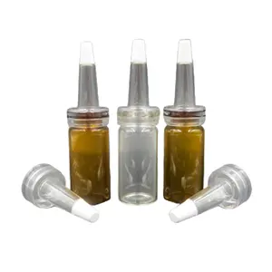 3ML 5ML 10ML 15ML 20ML Empty Cosmetic Packaging Clear Glass Ampoule Bottles Serum Vials with Dispenser tip Caps
