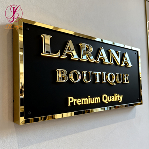 DDP sans taxes, livraison rapide, enseigne lumineuse LED pour entreprise, nom de marque, logo en <span class=keywords><strong>lettres</strong></span> dorées 3D, enseigne de magasin extérieur, enseigne de boutique - Product Image 5