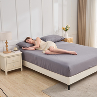 Draps de lit en coton mélangé à des fibres d'argent pour la maison, antistatiques, favorisant le sommeil, couvre-lit confortable et respirant