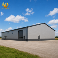 Kit de construction de bâtiment de garage, d'entrepôt ou d'atelier en structure métallique durable, résistant aux intempéries, avec portique métallique