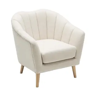 جديد تصميم مسند ذراع الخشب والمطاط الساق واحد وسادة مقعد الأبيض أريكة الزفاف كرسي