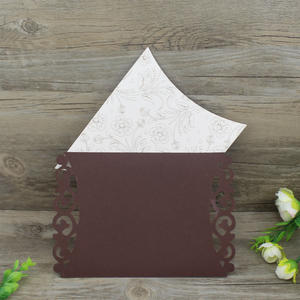 Cartes personnalisées avec feuille dorée et RSVP, pièces, cadran rigide <span class=keywords><strong>de</strong></span> luxe, élégantes, couleur noire, pour invitations <span class=keywords><strong>de</strong></span> mariage personnalisées - Product Image 5