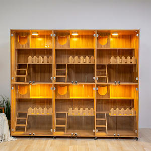 MOQ 1 pz villa gatto di lusso villa gatto casa 3 in 1 casa gatto fai da te villa condominio - Product Image 4