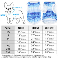 Vêtements d'été personnalisés de luxe écologiques et respirants pour chiens, grandes et petites tailles, avec motif de refroidissement en marbre.