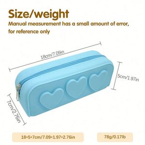 Sac de rangement pour maquillage portable, imperméable, à fermeture éclair en silicone durable et écologique - Product Image 3